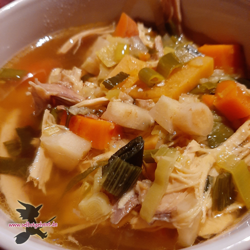 1 Erntesuppe mit Huhn